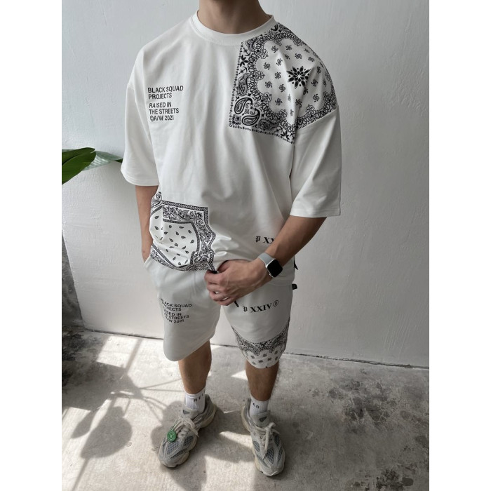 Літній oversize костюм з принтом