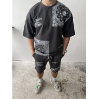 Літній oversize костюм з принтом