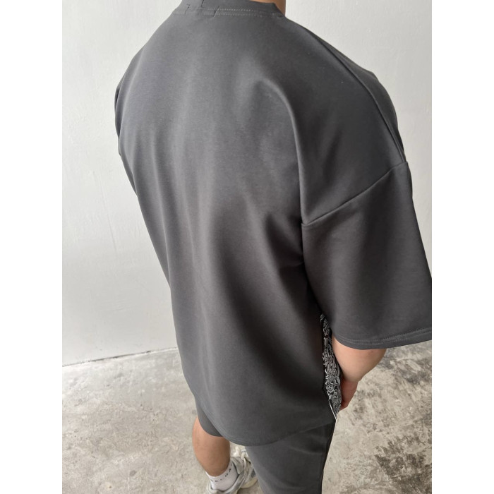Літній oversize костюм з принтом