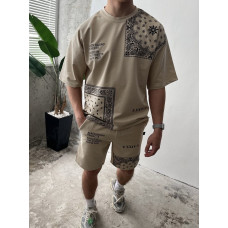 Літній oversize костюм з принтом