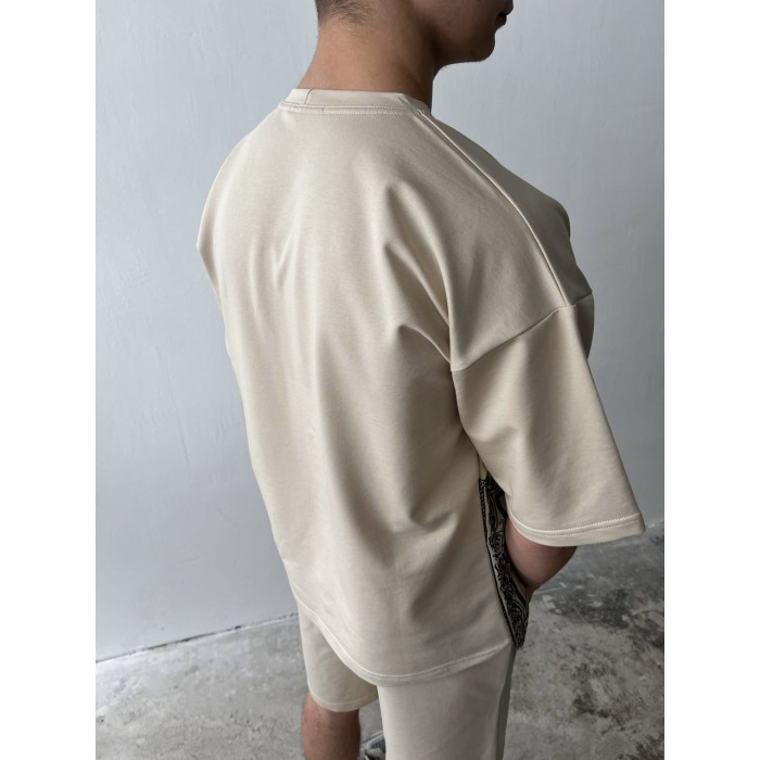 Літній oversize костюм з принтом