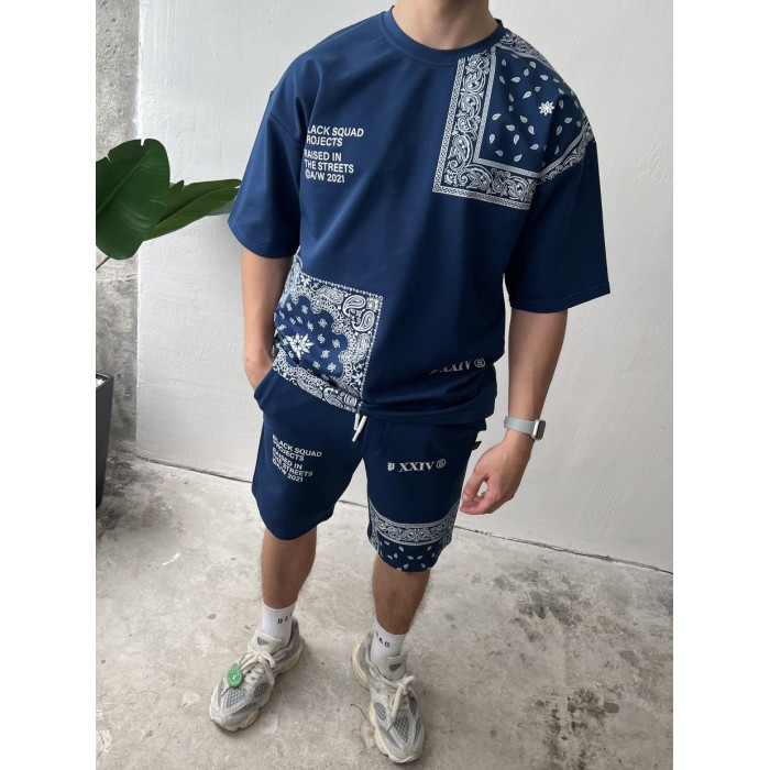 Літній oversize костюм з принтом
