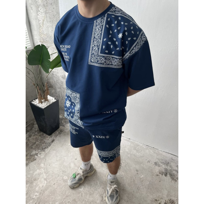 Літній oversize костюм з принтом