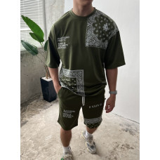 Літній oversize костюм з принтом