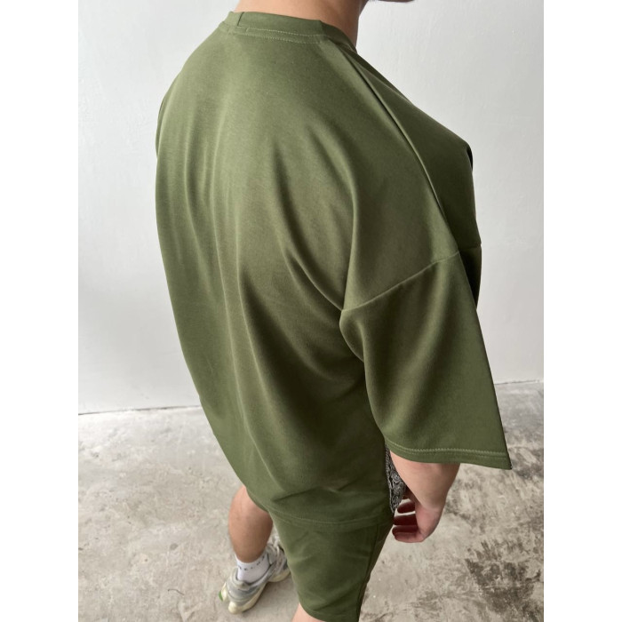 Літній oversize костюм з принтом