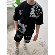 Літній oversize костюм з принтом