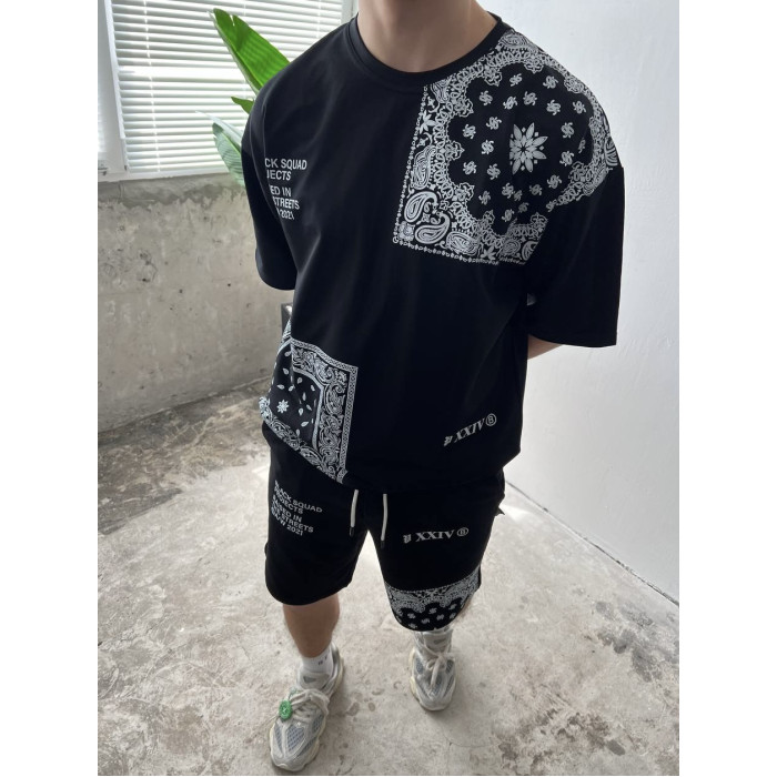 Літній oversize костюм з принтом