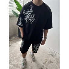 Літній oversize костюм з принтом