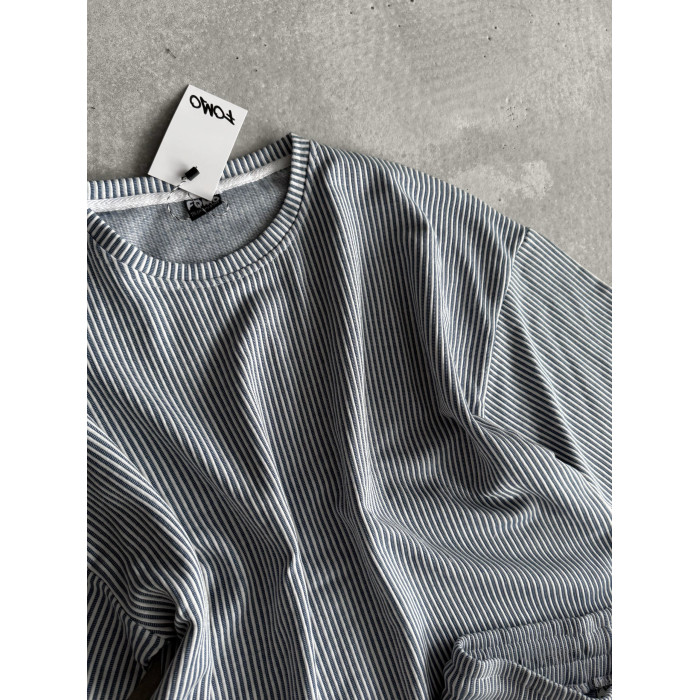 Літній oversize костюм у рубчик