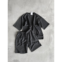 Літній oversize костюм у рубчик