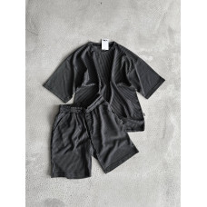 Літній oversize костюм у рубчик