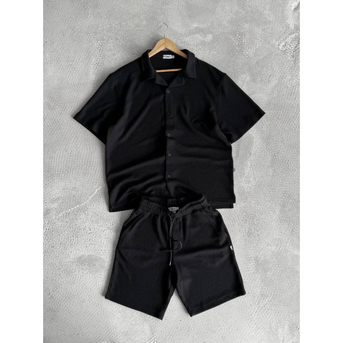 Літній oversize костюм у рубчик