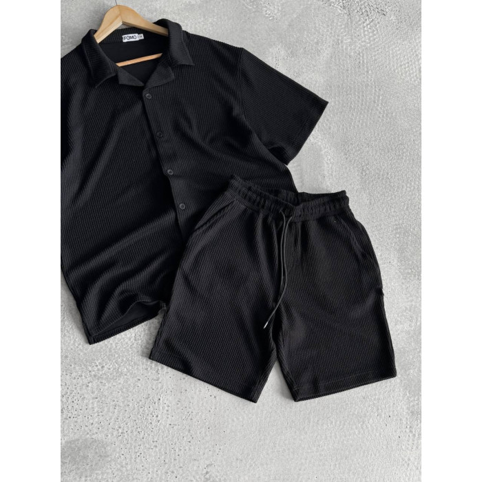 Літній oversize костюм у рубчик