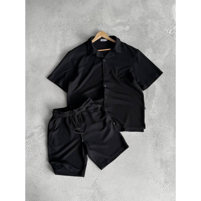 Літній oversize костюм у рубчик