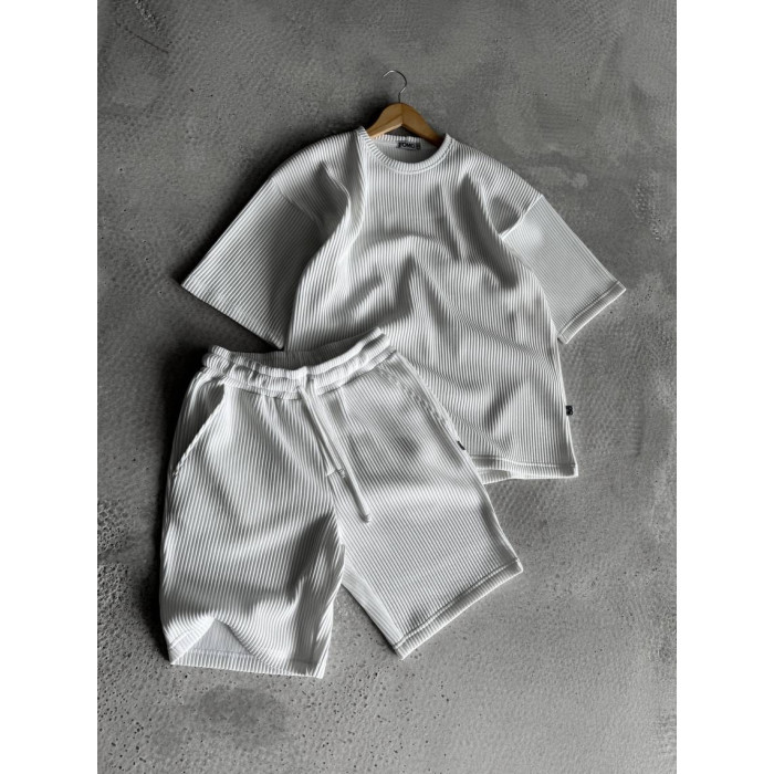 Літній oversize костюм у рубчик