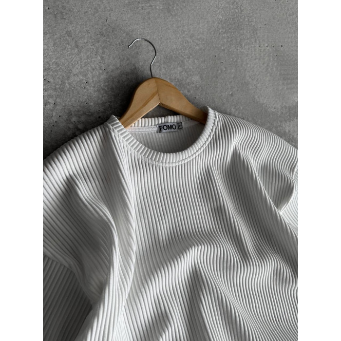 Літній oversize костюм у рубчик