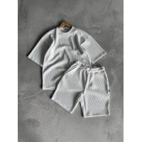 Літній oversize костюм у рубчик
