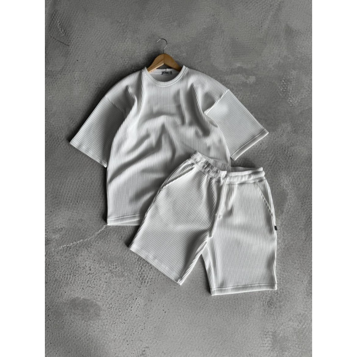 Літній oversize костюм у рубчик