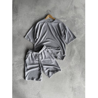 Літній oversize костюм у рубчик