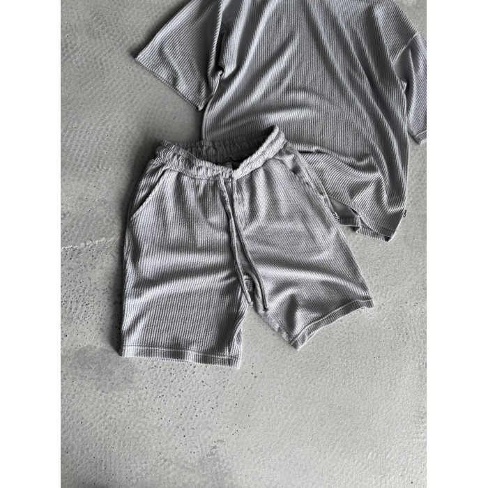 Літній oversize костюм у рубчик