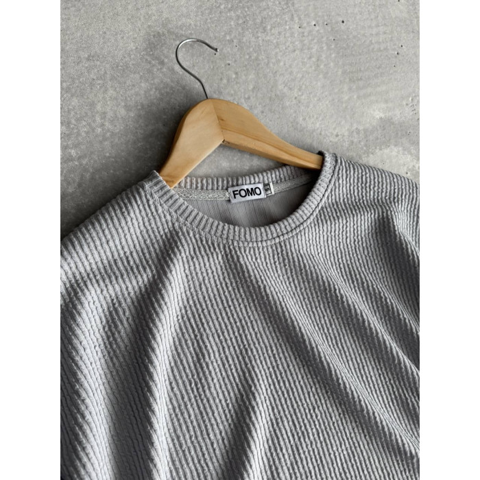 Літній oversize костюм у рубчик