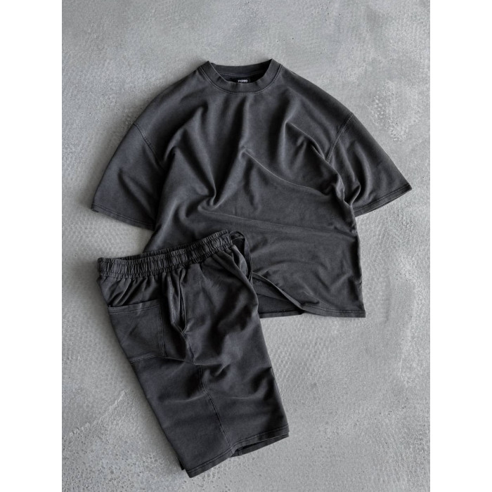 Oversize костюм з вивареної тканини