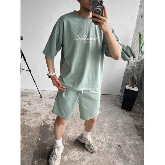 Літній oversize костюм з надписом