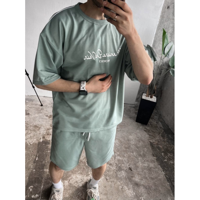 Літній oversize костюм з надписом