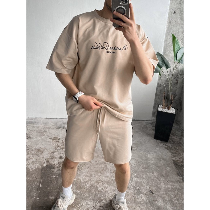 Літній oversize костюм з надписом