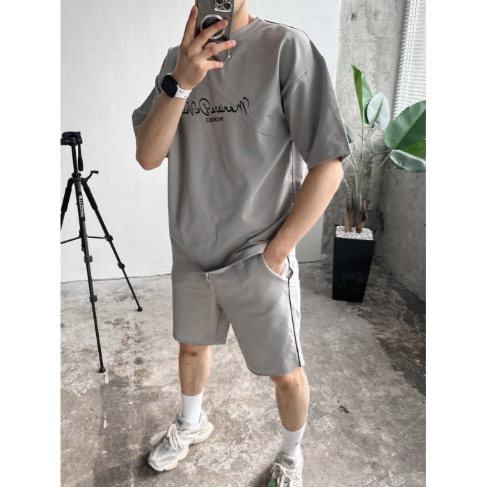 Літній oversize костюм з надписом