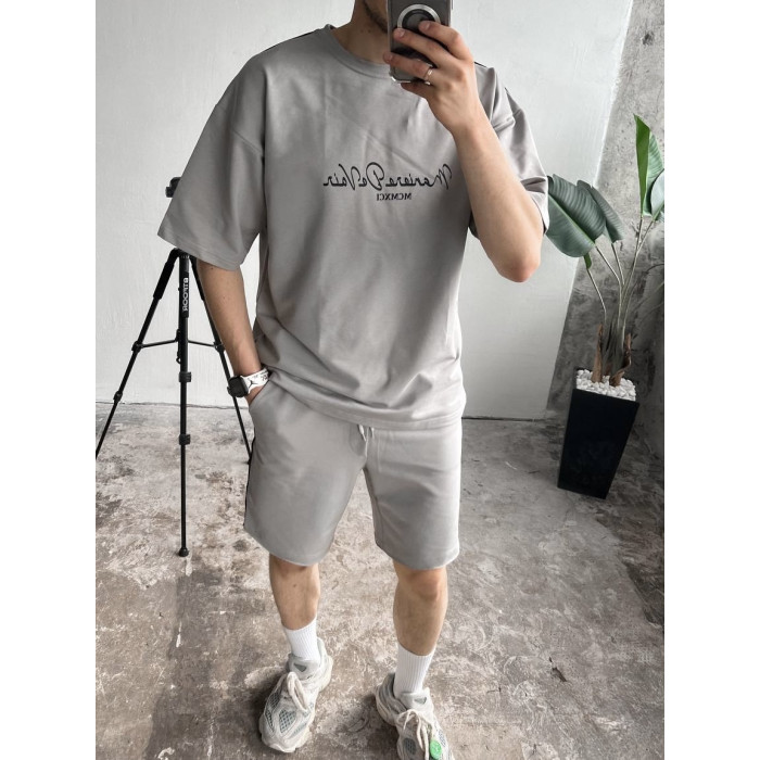 Літній oversize костюм з надписом
