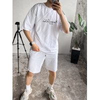 Літній oversize костюм з надписом