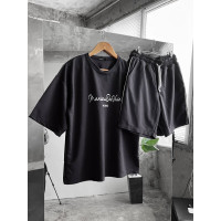 Літній oversize костюм з надписом