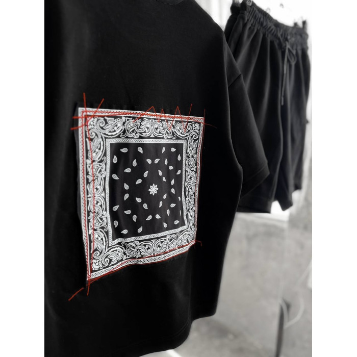 Літній oversize костюм з принтом
