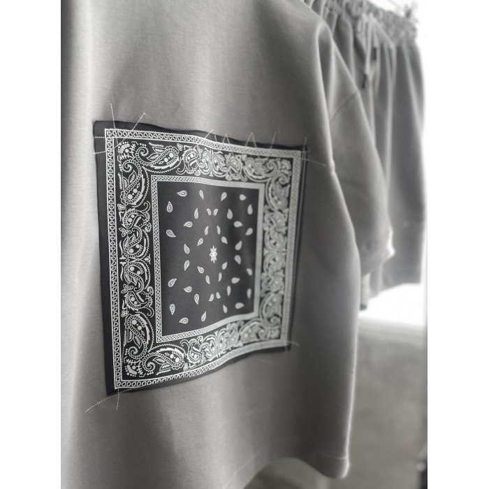 Літній oversize костюм з принтом