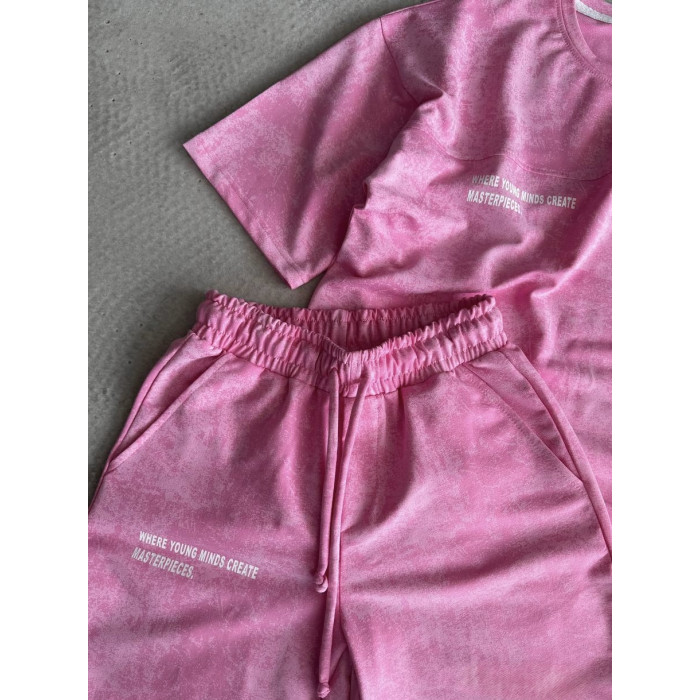 Літній oversize костюм з надписом