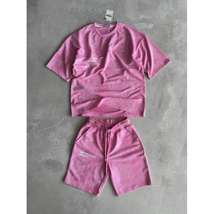 Літній oversize костюм з надписом