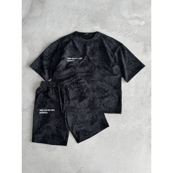 Літній oversize костюм з надписом