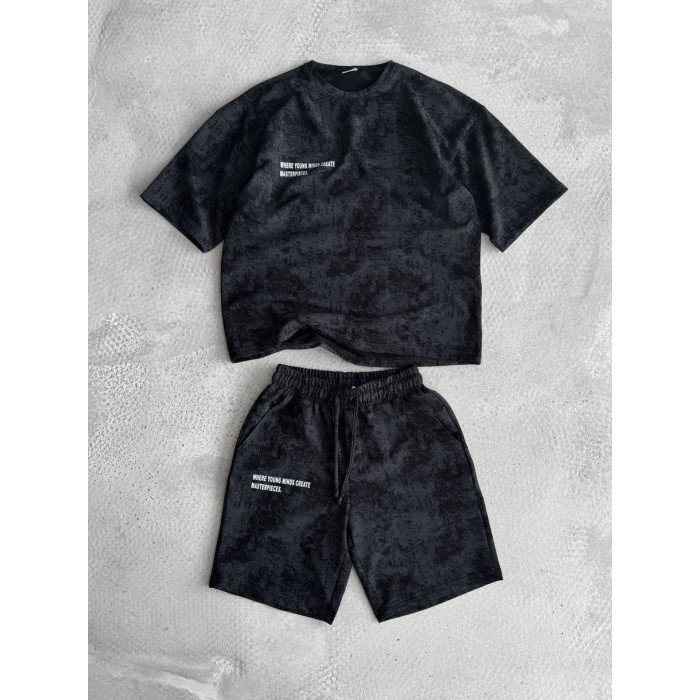 Літній oversize костюм з надписом