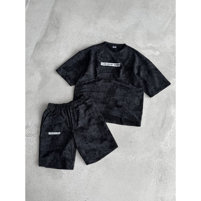Літній oversize костюм з надписом