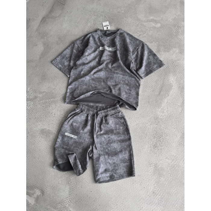 Літній oversize костюм з надписом