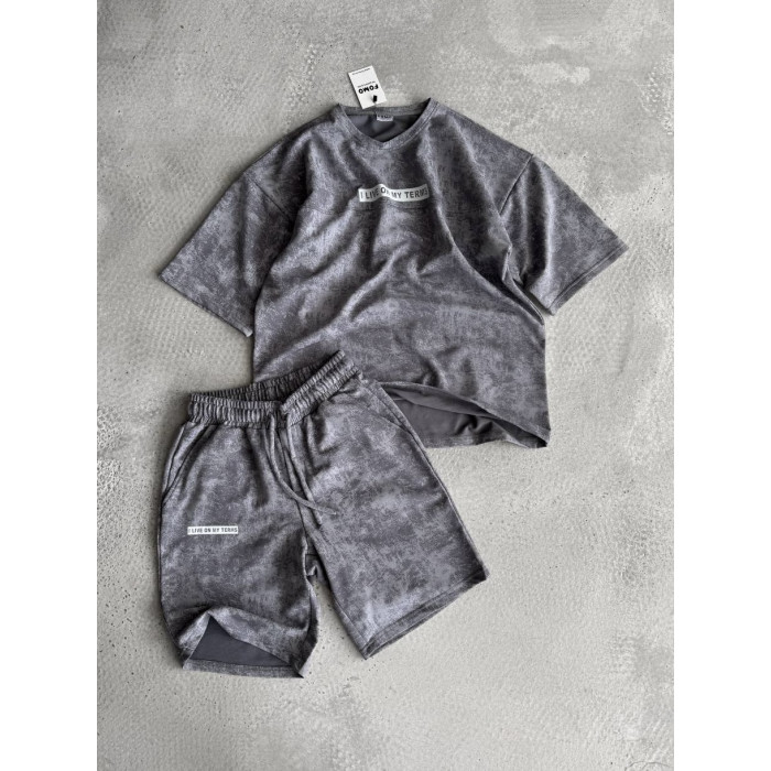 Літній oversize костюм з надписом