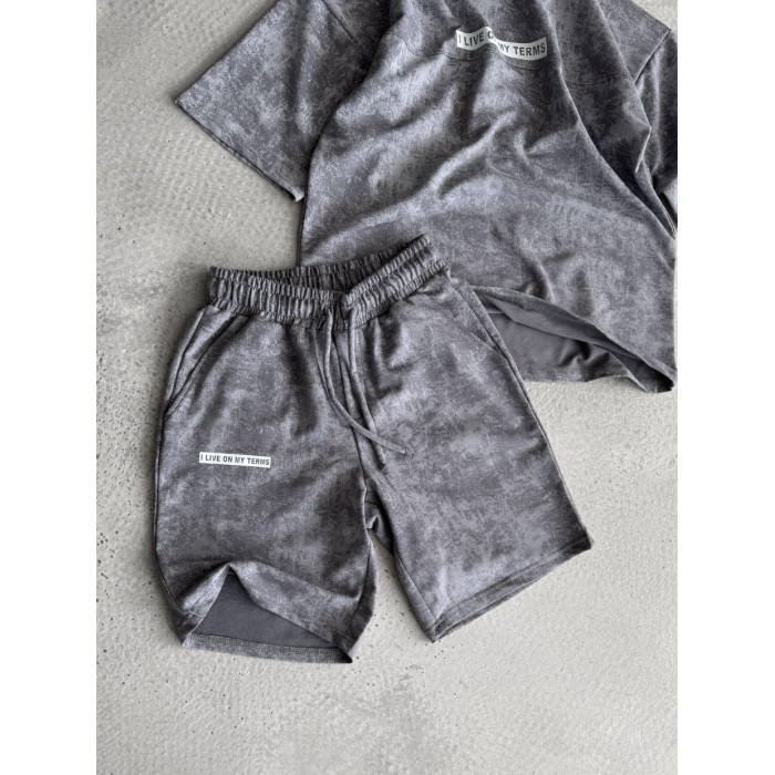 Літній oversize костюм з надписом