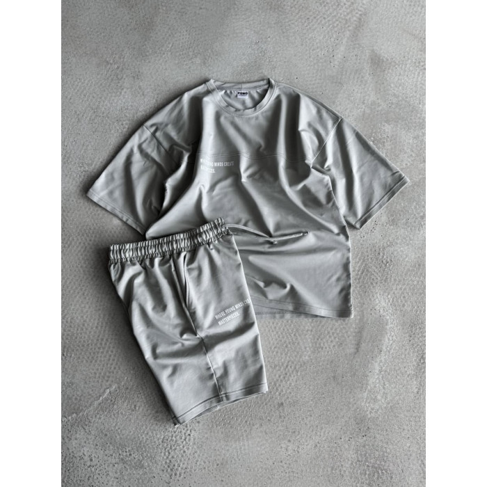 Літній oversize костюм з надписом