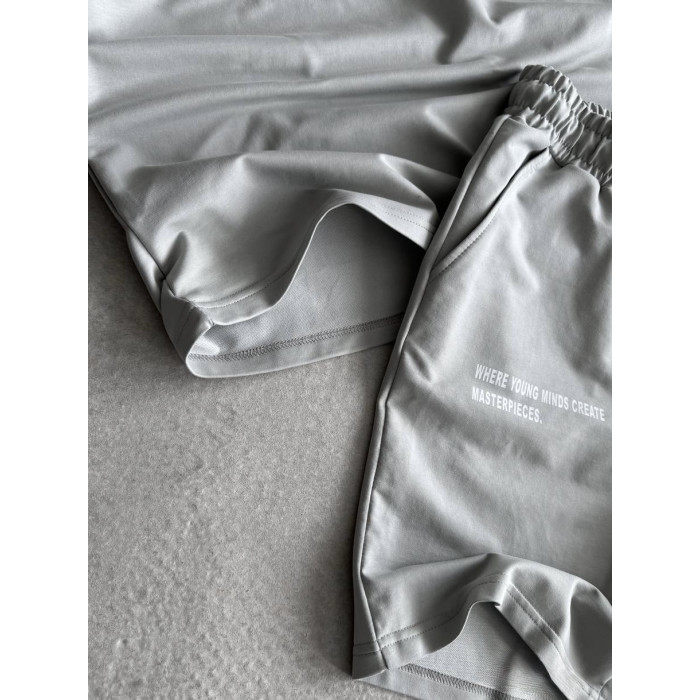 Літній oversize костюм з надписом