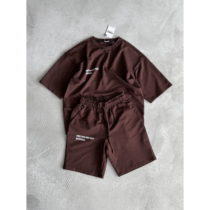 Літній oversize костюм з надписом