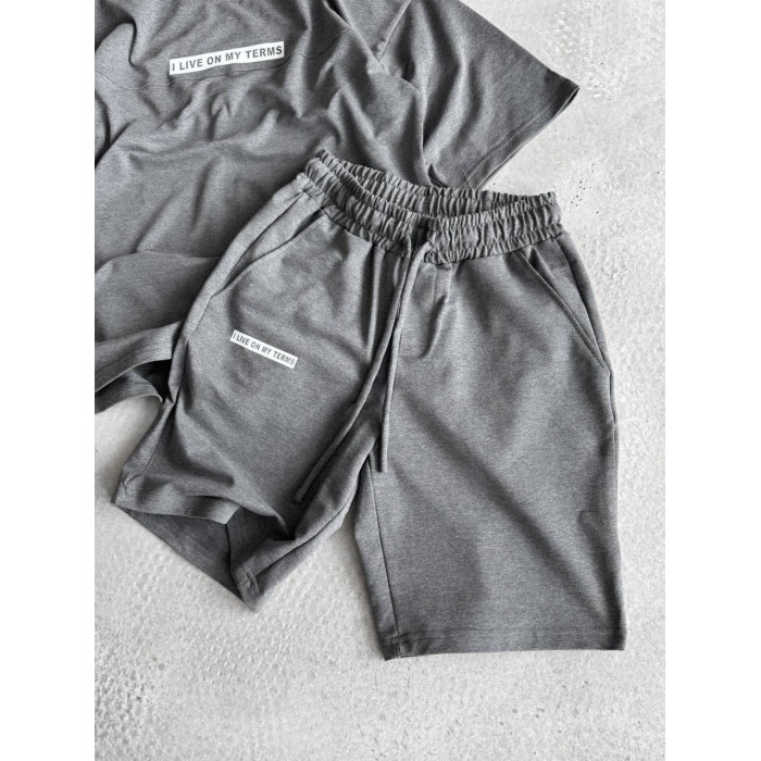 Літній oversize костюм з надписом