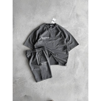 Літній oversize костюм з надписом