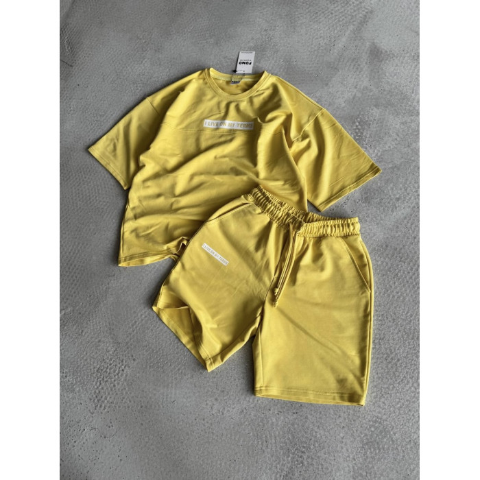 Літній oversize костюм з надписом