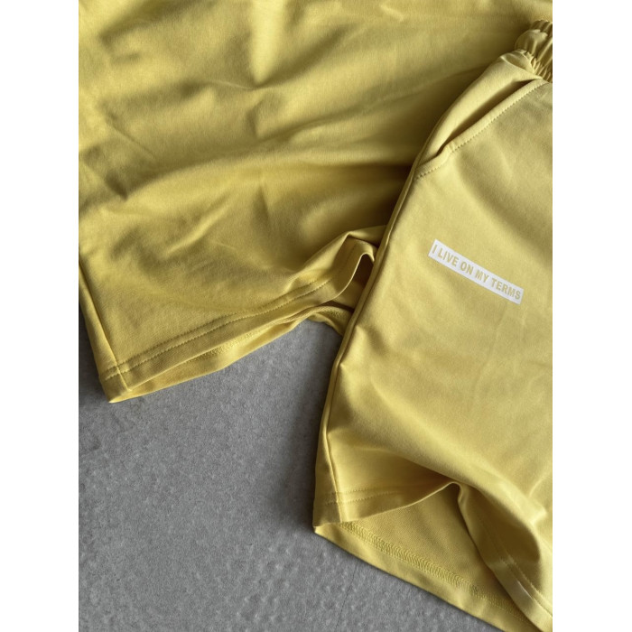 Літній oversize костюм з надписом